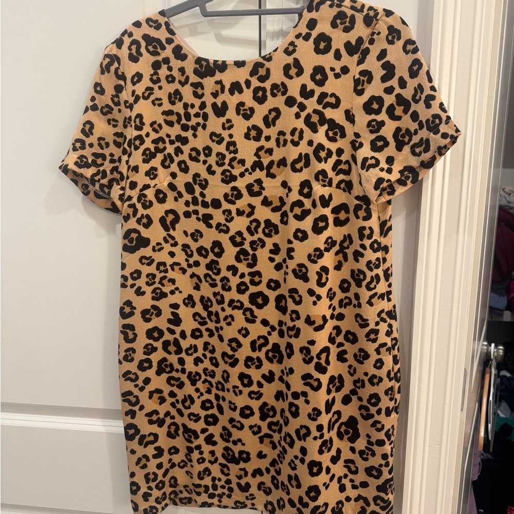 Olivaceous Leopard Print Dress - Tan and Black